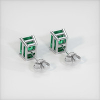 Emerald Earrings 0.89 Ct.Tw.Total Carat Weight, 18K White Gold Preview