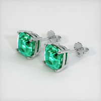 <span>3.47</span>&nbsp;<span class="tooltip-light">Ct.Tw.<span class="tooltiptext">Total Carat Weight</span></span> Emerald Earrings, 18K White Gold 2