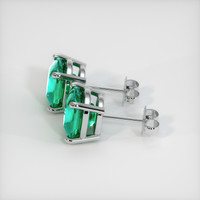 <span>3.47</span>&nbsp;<span class="tooltip-light">Ct.Tw.<span class="tooltiptext">Total Carat Weight</span></span> Emerald Earrings, 18K White Gold 3