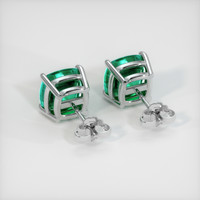 <span>3.47</span>&nbsp;<span class="tooltip-light">Ct.Tw.<span class="tooltiptext">Total Carat Weight</span></span> Emerald Earrings, 18K White Gold 4