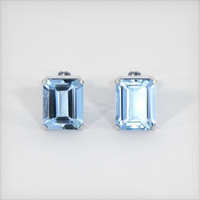 3.96 Ct.Tw. Gemstone Earrings, 18K White Gold 1