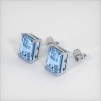 3.96 Ct.Tw. Gemstone Earrings, 18K White Gold 2