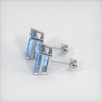 3.96 Ct.Tw. Gemstone Earrings, 18K White Gold 3