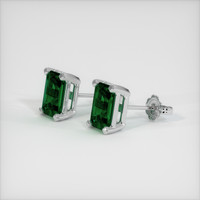 <span>1.05</span>&nbsp;<span class="tooltip-light">Ct.Tw.<span class="tooltiptext">Total Carat Weight</span></span> Emerald Earrings, 18K White Gold 2