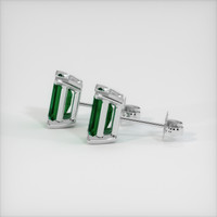 <span>1.05</span>&nbsp;<span class="tooltip-light">Ct.Tw.<span class="tooltiptext">Total Carat Weight</span></span> Emerald Earrings, 18K White Gold 3