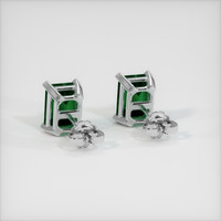 <span>1.05</span>&nbsp;<span class="tooltip-light">Ct.Tw.<span class="tooltiptext">Total Carat Weight</span></span> Emerald Earrings, 18K White Gold 4