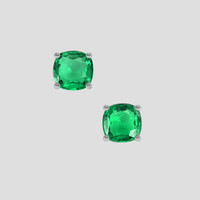 <span>1.90</span> <span class="tooltip-light">Ct.Tw.<span class="tooltiptext">Total Carat Weight</span></span> Emerald Earrings, 18K White Gold 1