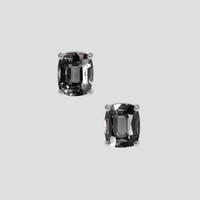 <span>3.89</span>&nbsp;<span class="tooltip-light">Ct.Tw.<span class="tooltiptext">Total Carat Weight</span></span> Grey Spinel Earrings, 18K White Gold 1