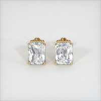 <span>8.24</span>&nbsp;<span class="tooltip-light">Ct.Tw.<span class="tooltiptext">Total Carat Weight</span></span> Sapphire Earrings, 14K Yellow Gold 1