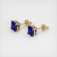 1.90 Ct.Tw. Blue Sapphire Earrings, 14K Yellow Gold 2