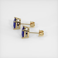 1.90 Ct.Tw. Blue Sapphire Earrings, 14K Yellow Gold 3