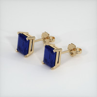 2.66 Ct.Tw. Blue Sapphire Earrings, 14K Yellow Gold 3