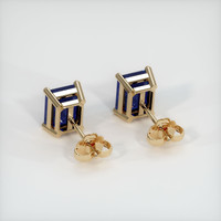 2.66 Ct.Tw. Blue Sapphire Earrings, 14K Yellow Gold 4