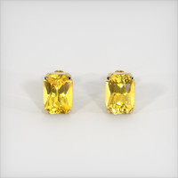 2.30 Ct.Tw. Yellow Sapphire Earrings, 14K Yellow Gold 1