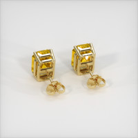 2.30 Ct.Tw. Yellow Sapphire Earrings, 14K Yellow Gold 4