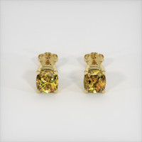 1.02 Ct.Tw. Gemstone Earrings, 14K Yellow Gold 1