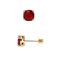 1.02 Ct.Tw. Ruby Earrings, 14K Yellow Gold 2