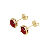 1.02 Ct.Tw. Ruby Earrings, 14K Yellow Gold 3