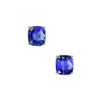2.89 Ct.Tw. Blue Sapphire Earrings, 14K Yellow Gold 1