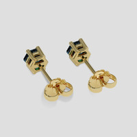 <span>1.09</span> <span class="tooltip-light">Ct.Tw.<span class="tooltiptext">Total Carat Weight</span></span> Greenish Blue Sapphire Earrings, 14K Yellow Gold 4