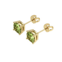 <span>2.08</span>&nbsp;<span class="tooltip-light">Ct.Tw.<span class="tooltiptext">Total Carat Weight</span></span> Green Sapphire Earrings, 14K Yellow Gold 3