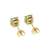 <span>2.08</span>&nbsp;<span class="tooltip-light">Ct.Tw.<span class="tooltiptext">Total Carat Weight</span></span> Green Sapphire Earrings, 14K Yellow Gold 4
