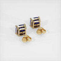 <span>1.90</span>&nbsp;<span class="tooltip-light">Ct.Tw.<span class="tooltiptext">Total Carat Weight</span></span> Sapphire Earrings, 18K Yellow Gold 4