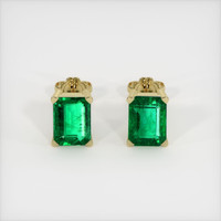 Emerald Earrings 3.22 Ct.Tw.Total Carat Weight, 18K Yellow Gold Preview