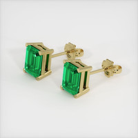 Emerald Earrings 3.22 Ct.Tw.Total Carat Weight, 18K Yellow Gold Preview