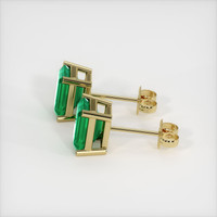 Emerald Earrings 3.22 Ct.Tw.Total Carat Weight, 18K Yellow Gold Preview
