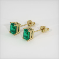 1.23 Ct.Tw. Emerald Earrings, 18K Yellow Gold 2