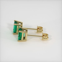 1.23 Ct.Tw. Emerald Earrings, 18K Yellow Gold 3