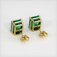 <span>3.81</span>&nbsp;<span class="tooltip-light">Ct.Tw.<span class="tooltiptext">Total Carat Weight</span></span> Emerald Earrings, 18K Yellow Gold 4