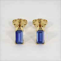 <span>0.87</span>&nbsp;<span class="tooltip-light">Ct.Tw.<span class="tooltiptext">Total Carat Weight</span></span> Sapphire Earrings, 18K Yellow Gold 1
