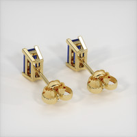 <span>0.87</span>&nbsp;<span class="tooltip-light">Ct.Tw.<span class="tooltiptext">Total Carat Weight</span></span> Sapphire Earrings, 18K Yellow Gold 4