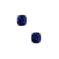 3.07 Ct.Tw. Blue Sapphire Earrings, 18K Yellow Gold 1