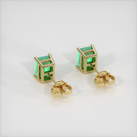 <span>0.85</span>&nbsp;<span class="tooltip-light">Ct.Tw.<span class="tooltiptext">Total Carat Weight</span></span> Emerald Earrings, 18K Yellow Gold 4