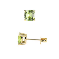 <span>2.08</span>&nbsp;<span class="tooltip-light">Ct.Tw.<span class="tooltiptext">Total Carat Weight</span></span> Green Sapphire Earrings, 18K Yellow Gold 2