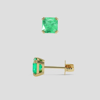 <span>1.73</span>&nbsp;<span class="tooltip-light">Ct.Tw.<span class="tooltiptext">Total Carat Weight</span></span> Emerald Earrings, 18K Yellow Gold 2