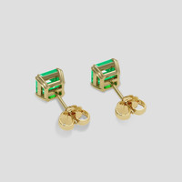 <span>1.73</span>&nbsp;<span class="tooltip-light">Ct.Tw.<span class="tooltiptext">Total Carat Weight</span></span> Emerald Earrings, 18K Yellow Gold 4