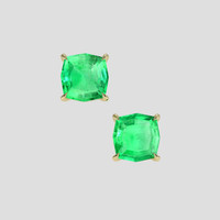 <span>6.20</span>&nbsp;<span class="tooltip-light">Ct.Tw.<span class="tooltiptext">Total Carat Weight</span></span> Emerald Earrings, 18K Yellow Gold 1