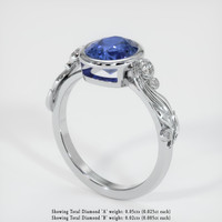 1.75 Ct. Blue Sapphire Ring, Platinum 950 2