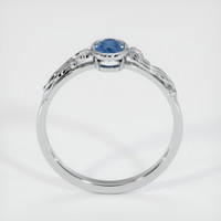 0.62 Ct. Greenish Blue Sapphire Ring, Platinum 950 3