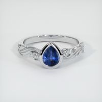 0.85 Ct. Blue Sapphire Ring, Platinum 950 1