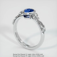 0.85 Ct. Blue Sapphire Ring, Platinum 950 2