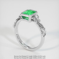 1.45 Ct. Emerald Ring, Platinum 950 2