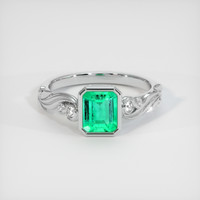 1.04 Ct. Emerald Ring, Platinum 950 1