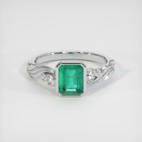 1.38 Ct. Emerald Ring, Platinum 950 1