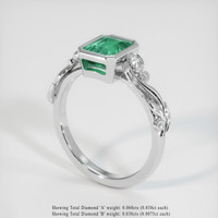 1.38 Ct. Emerald Ring, Platinum 950 2