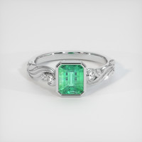 1.20 Ct. Emerald Ring, Platinum 950 1